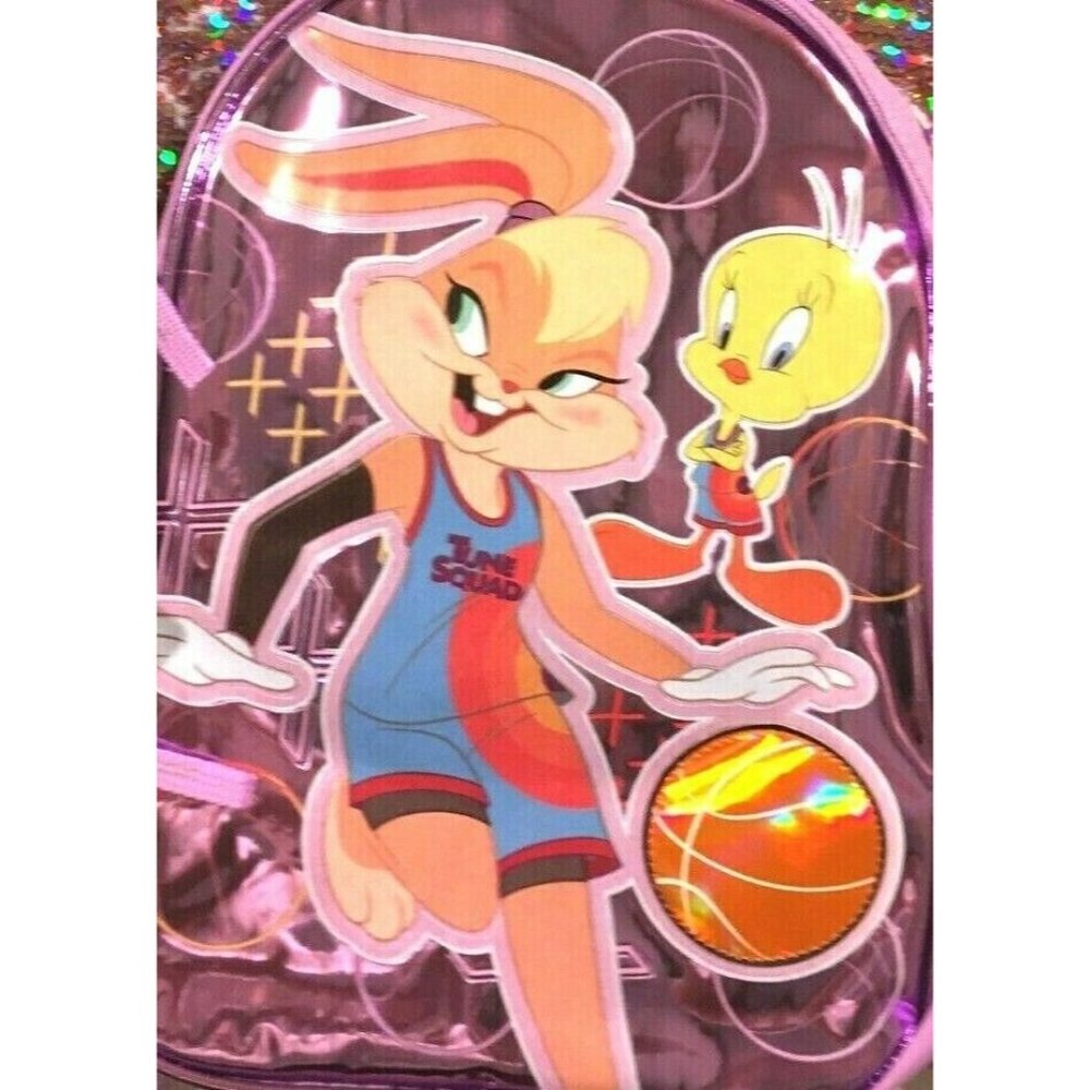 Space Jam Tune Squad Lola Bunny Tweety 17in Backpack with Padded Laptop Sleeve